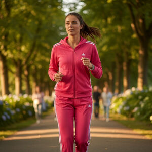 Adidas hot pink track suit